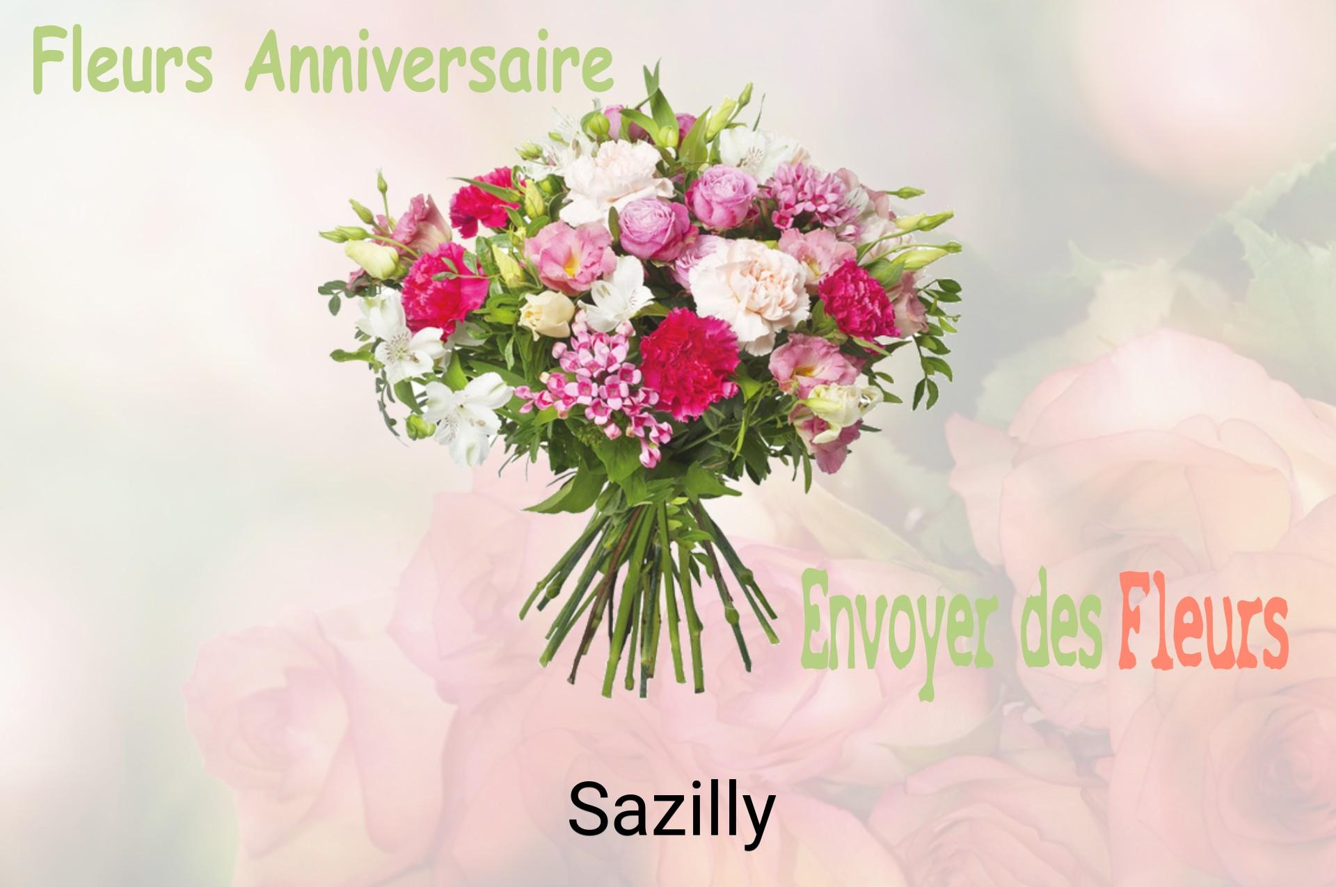 Bouquet de fleurs d’anniversaire livré à Sazilly