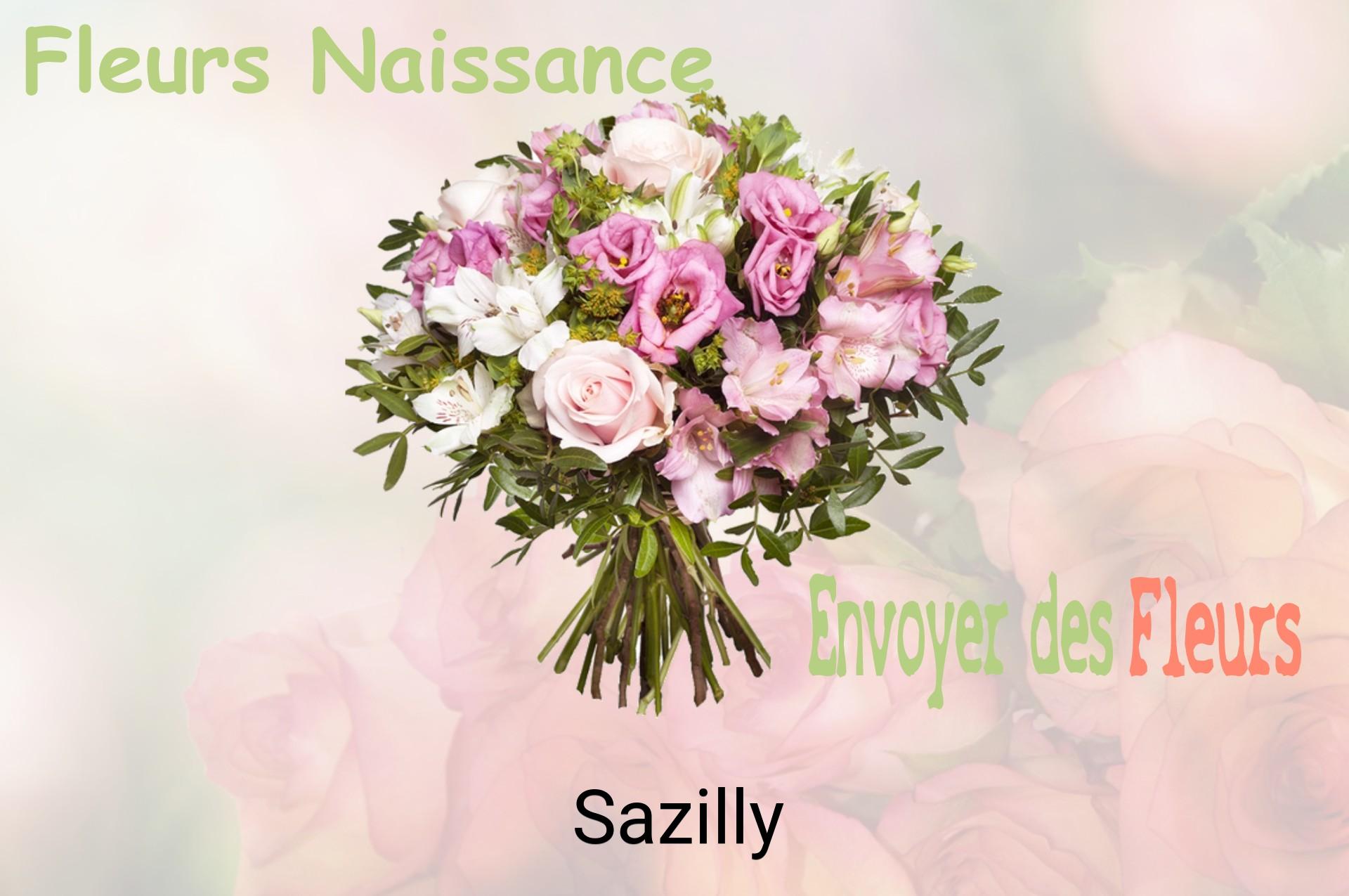 Bouquet de fleurs de naissance livré à Sazilly